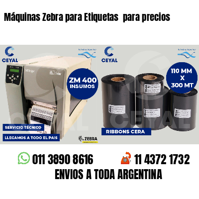 Máquinas Zebra para Etiquetas  para precios