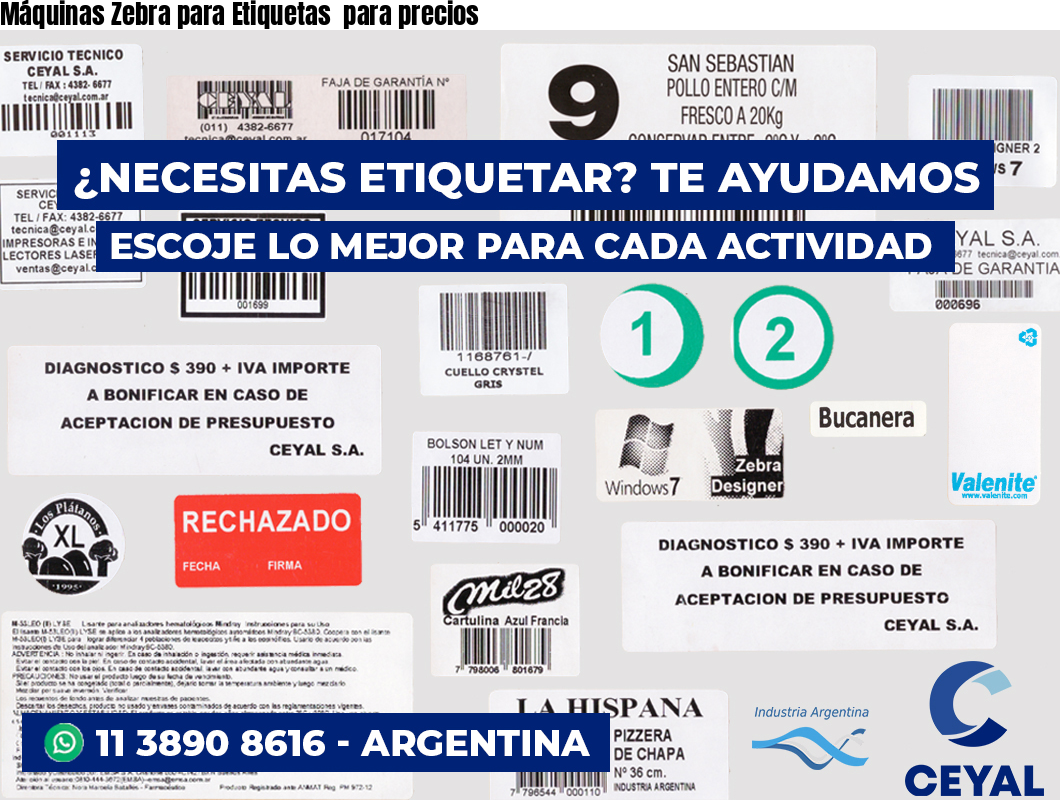 Máquinas Zebra para Etiquetas  para precios