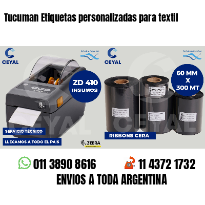 Tucuman Etiquetas personalizadas para textil