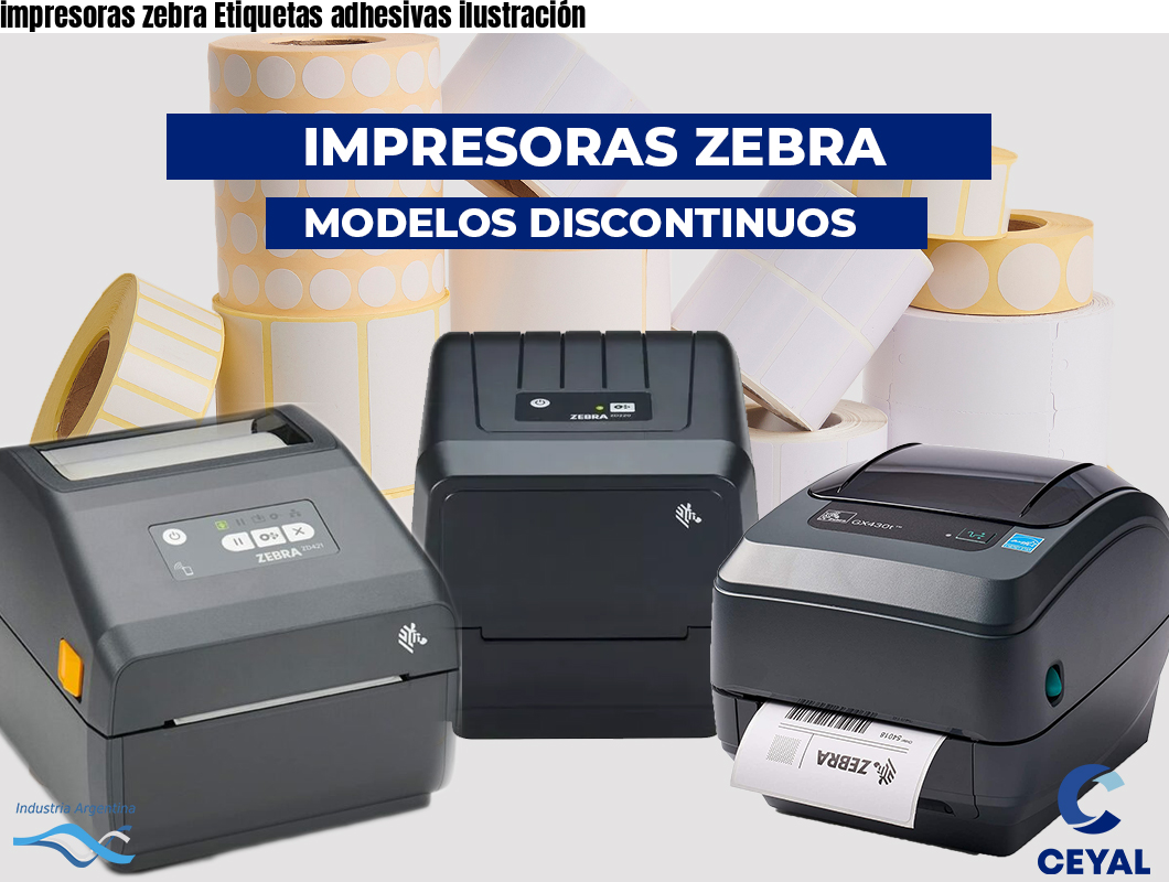 impresoras zebra Etiquetas adhesivas ilustración