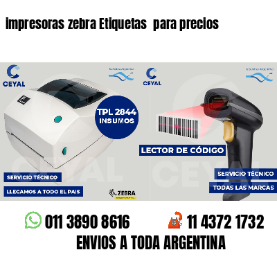 impresoras zebra Etiquetas  para precios