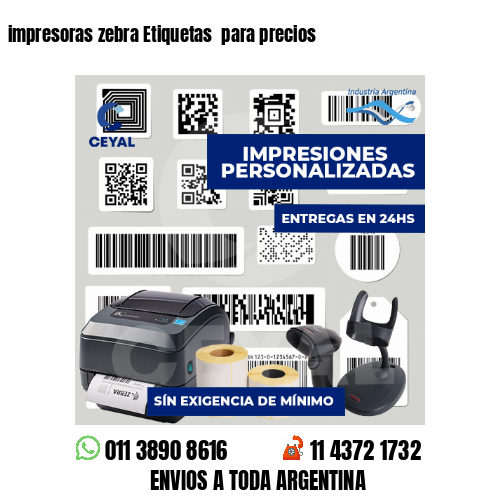 impresoras zebra Etiquetas  para precios