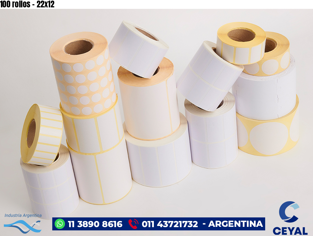 100 rollos - 22x12