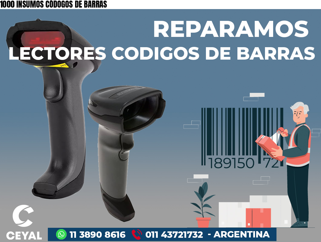 1000 INSUMOS CÓDOGOS DE BARRAS