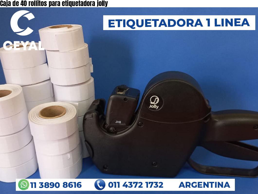 Caja de 40 rollitos para etiquetadora jolly