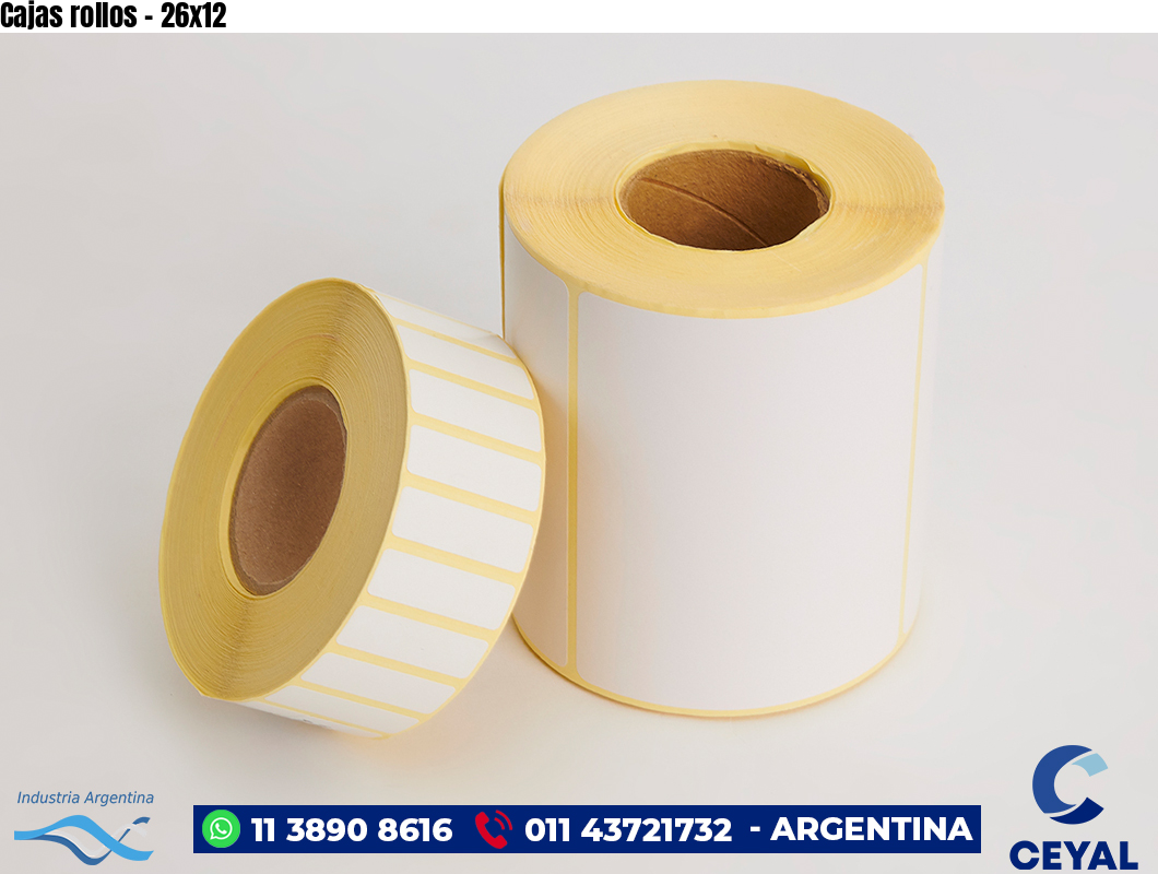 Cajas rollos - 26x12