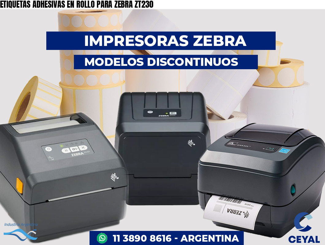 ETIQUETAS ADHESIVAS EN ROLLO PARA ZEBRA ZT230