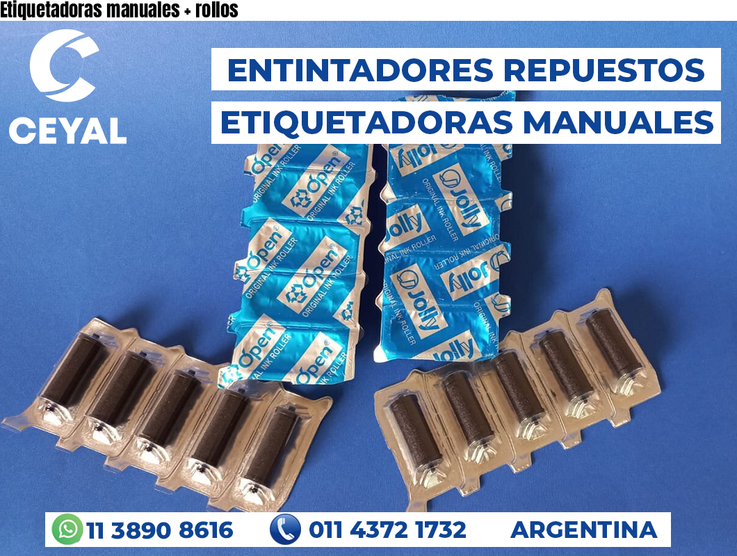 Etiquetadoras manuales + rollos