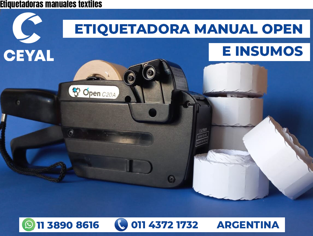 Etiquetadoras manuales textiles