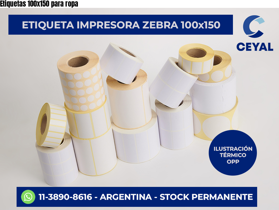 Etiquetas 100x150 para ropa