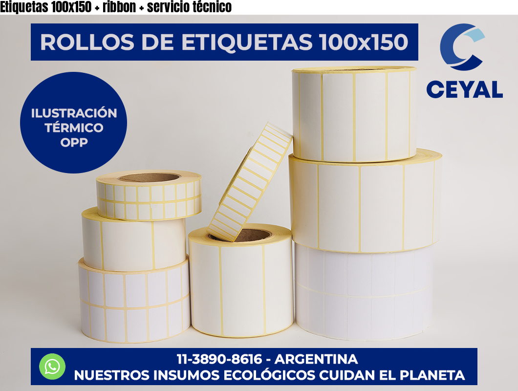 Etiquetas 100×150   ribbon   servicio técnico