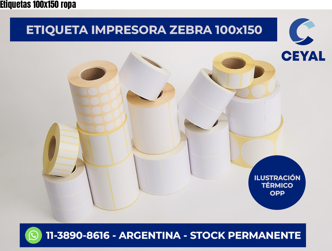 Etiquetas 100×150 ropa