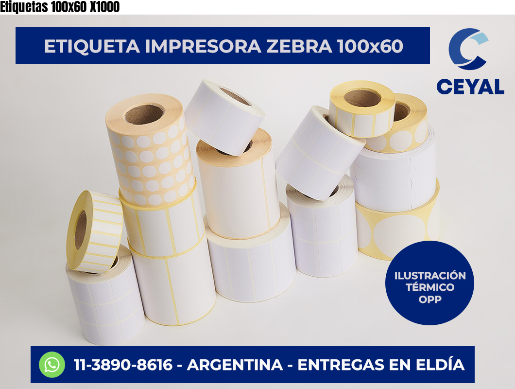 Etiquetas 100×60 X1000