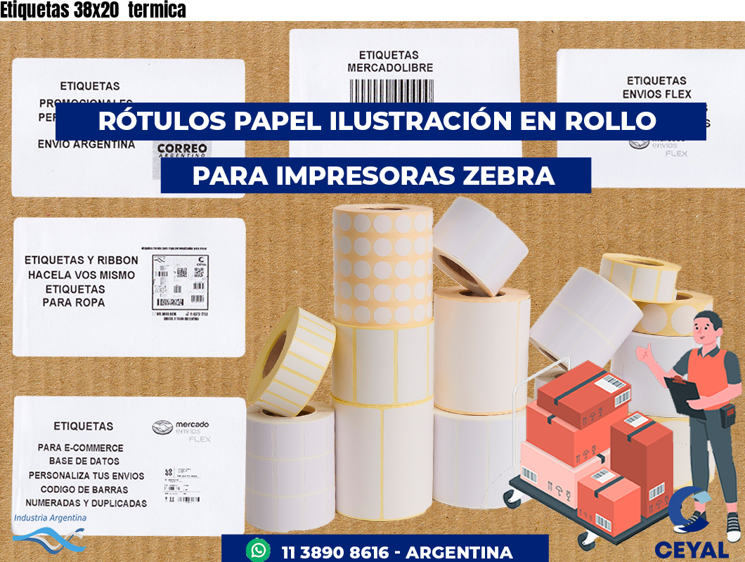 Etiquetas 38x20  termica