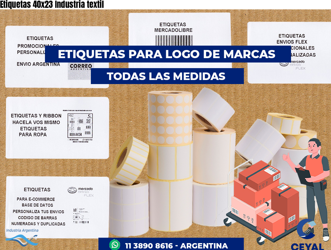 Etiquetas 40x23 Industria textil