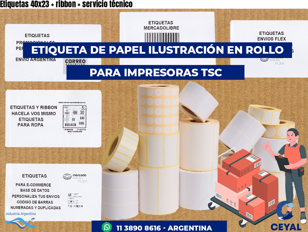 Etiquetas 40x23   ribbon   servicio técnico