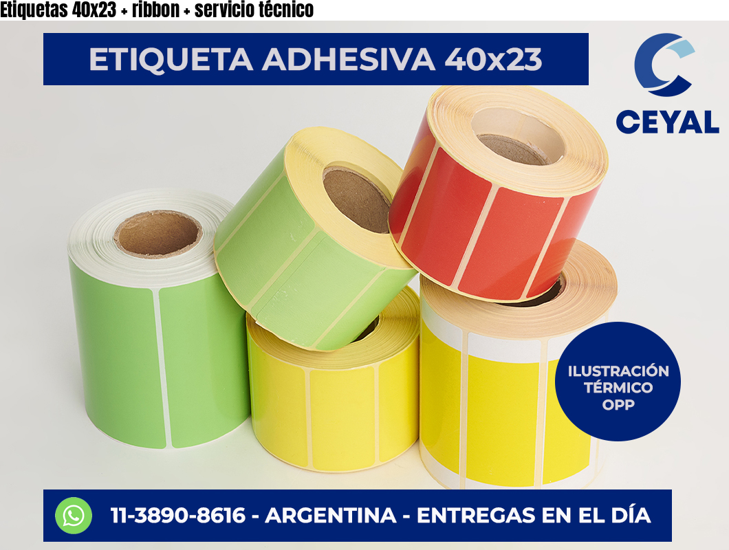 Etiquetas 40x23   ribbon   servicio técnico