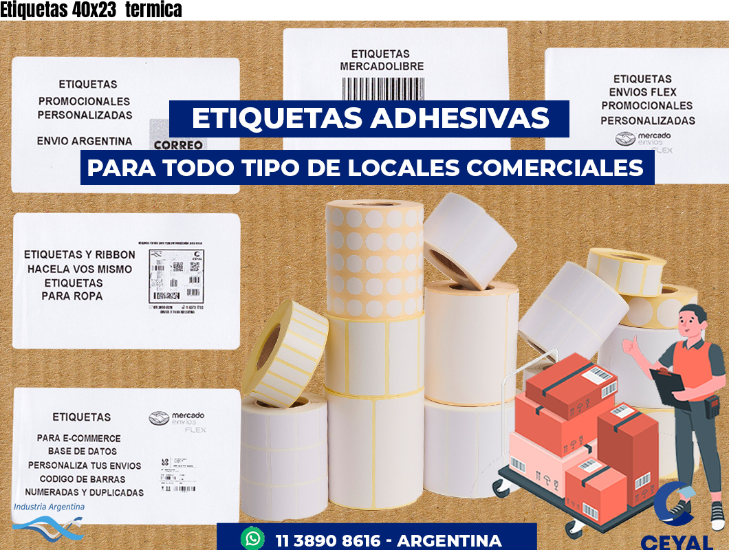 Etiquetas 40x23  termica