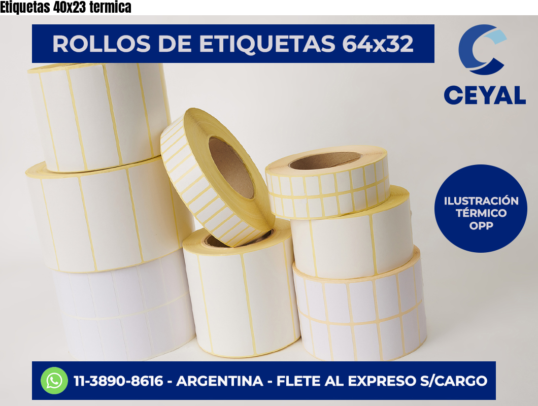 Etiquetas 40×23 termica