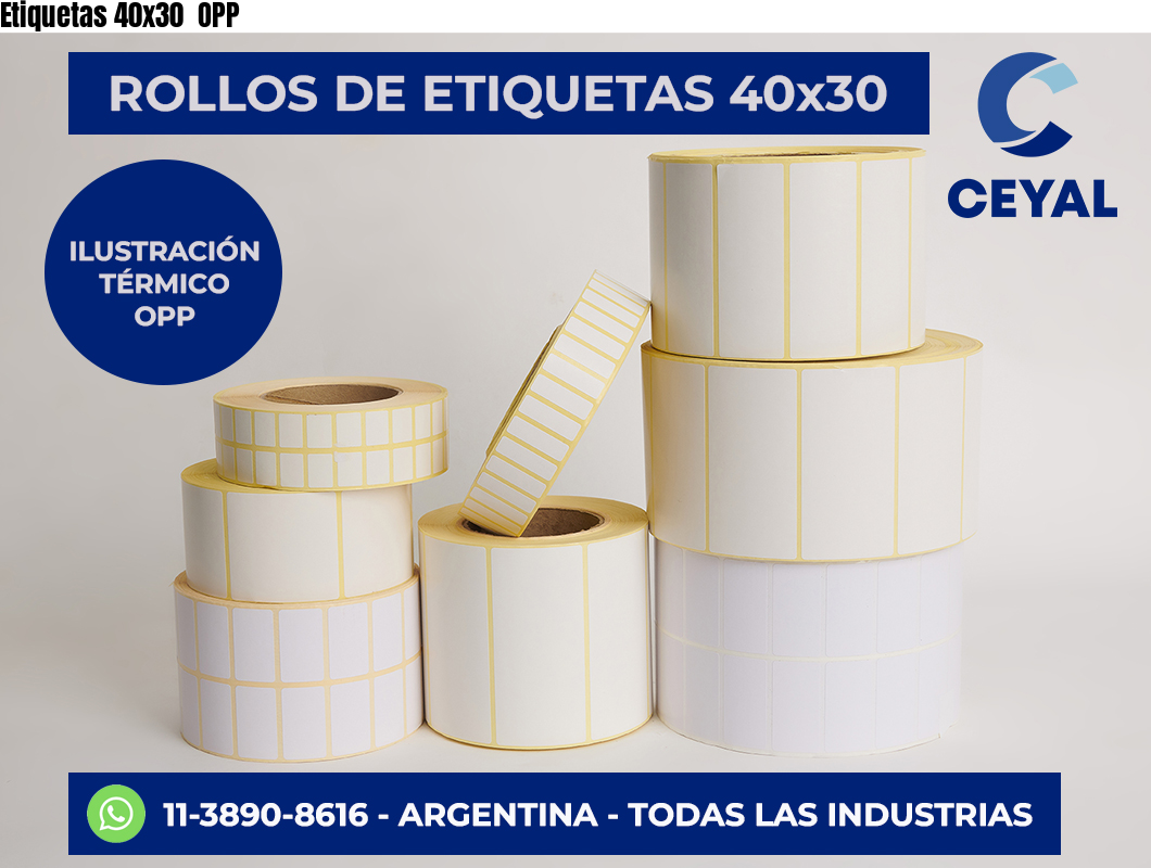 Etiquetas 40×30  OPP