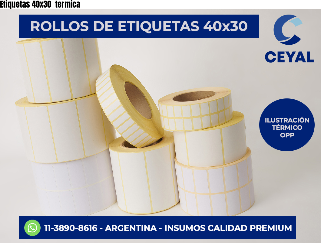 Etiquetas 40×30  termica