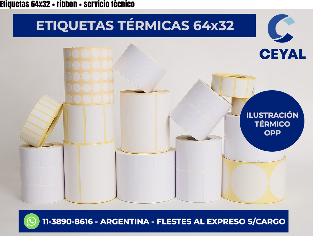 Etiquetas 64×32   ribbon   servicio técnico