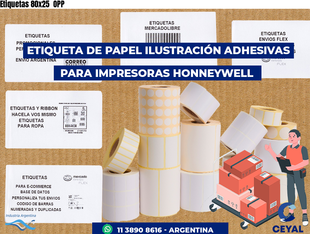 Etiquetas 80x25  OPP