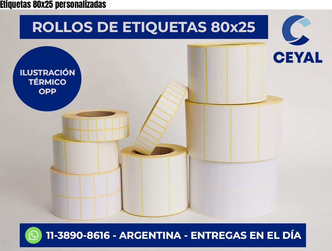 Etiquetas 80x25 personalizadas