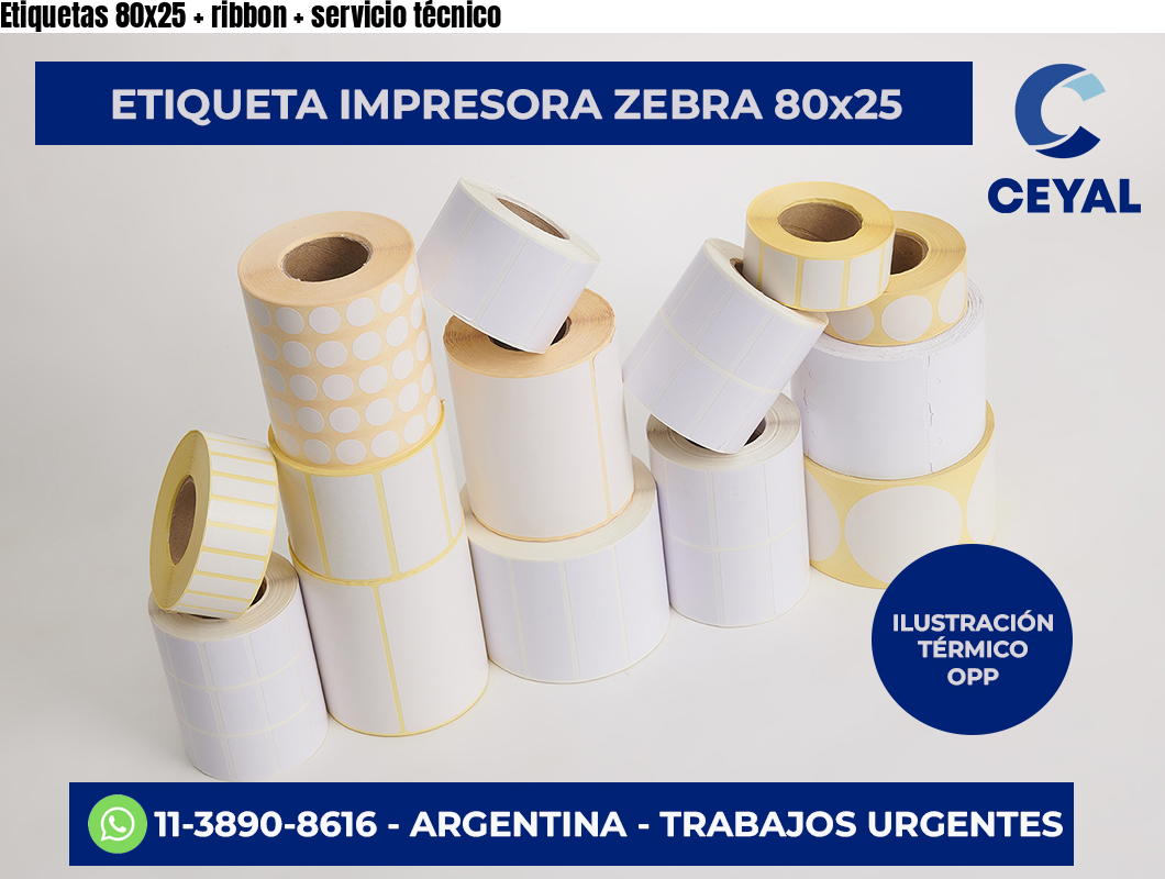 Etiquetas 80×25   ribbon   servicio técnico