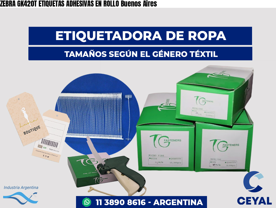 ZEBRA GK420T ETIQUETAS ADHESIVAS EN ROLLO Buenos Aires