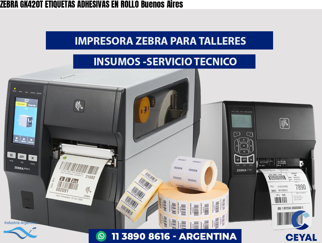 ZEBRA GK420T ETIQUETAS ADHESIVAS EN ROLLO Buenos Aires