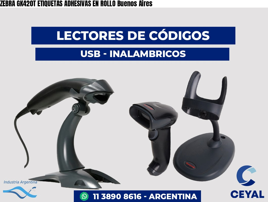 ZEBRA GK420T ETIQUETAS ADHESIVAS EN ROLLO Buenos Aires