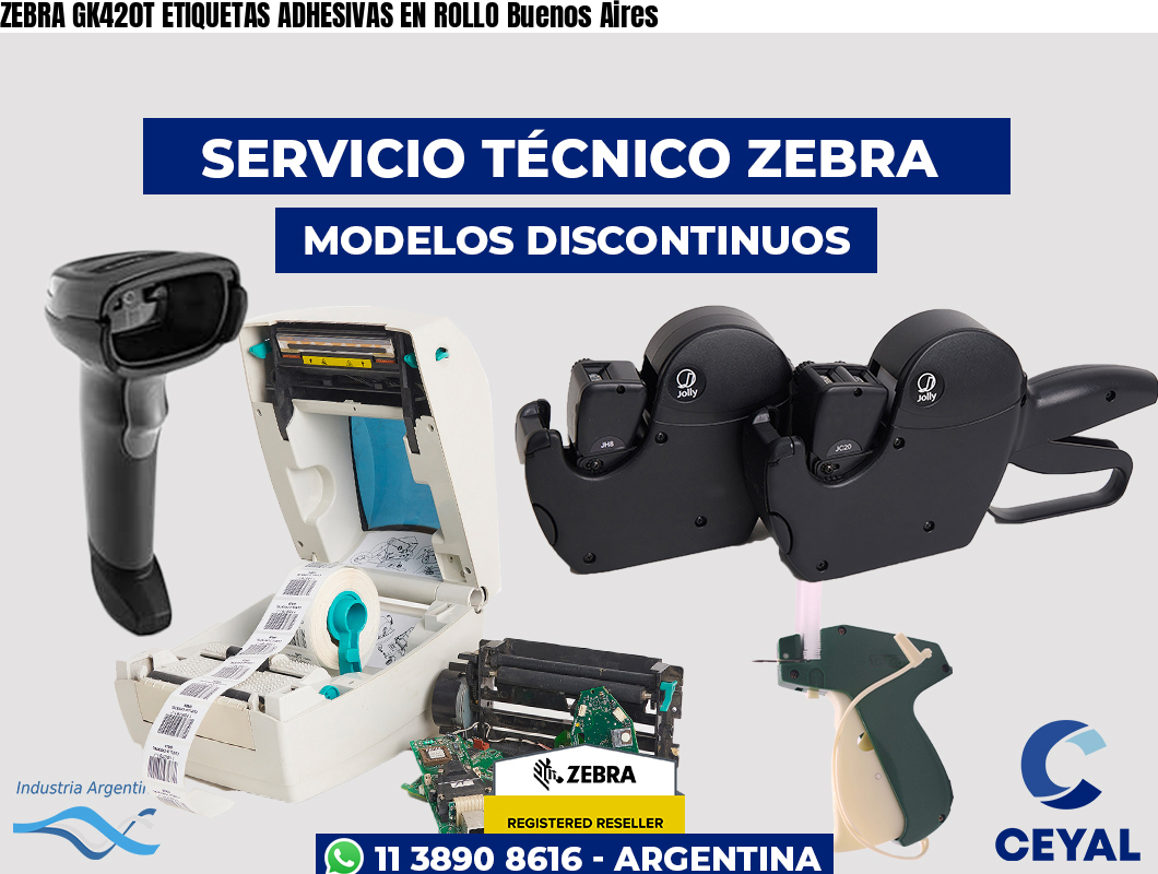 ZEBRA GK420T ETIQUETAS ADHESIVAS EN ROLLO Buenos Aires