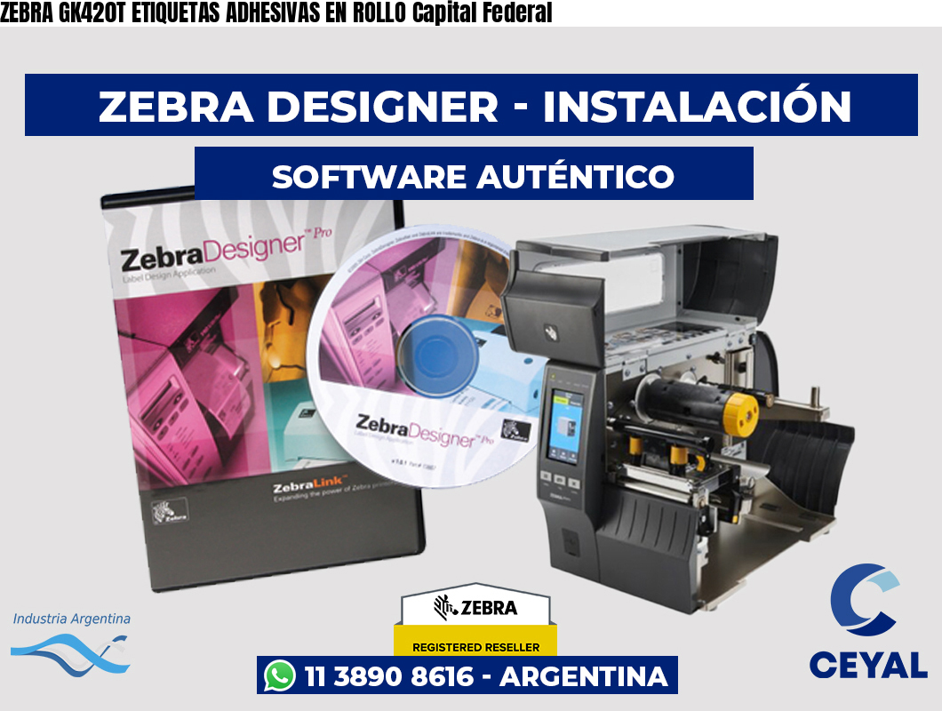 ZEBRA GK420T ETIQUETAS ADHESIVAS EN ROLLO Capital Federal