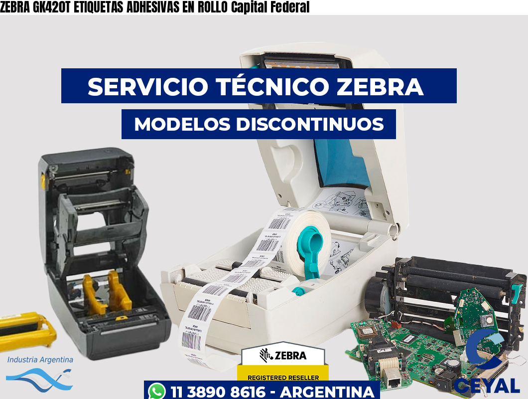 ZEBRA GK420T ETIQUETAS ADHESIVAS EN ROLLO Capital Federal