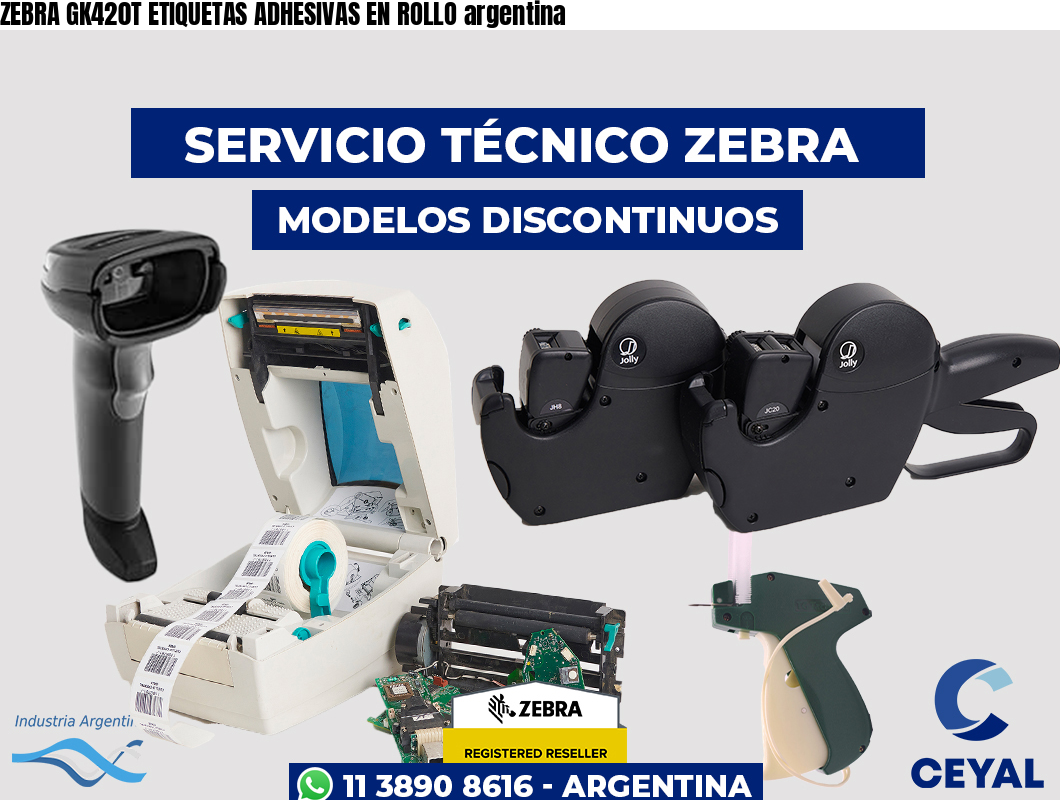 ZEBRA GK420T ETIQUETAS ADHESIVAS EN ROLLO argentina