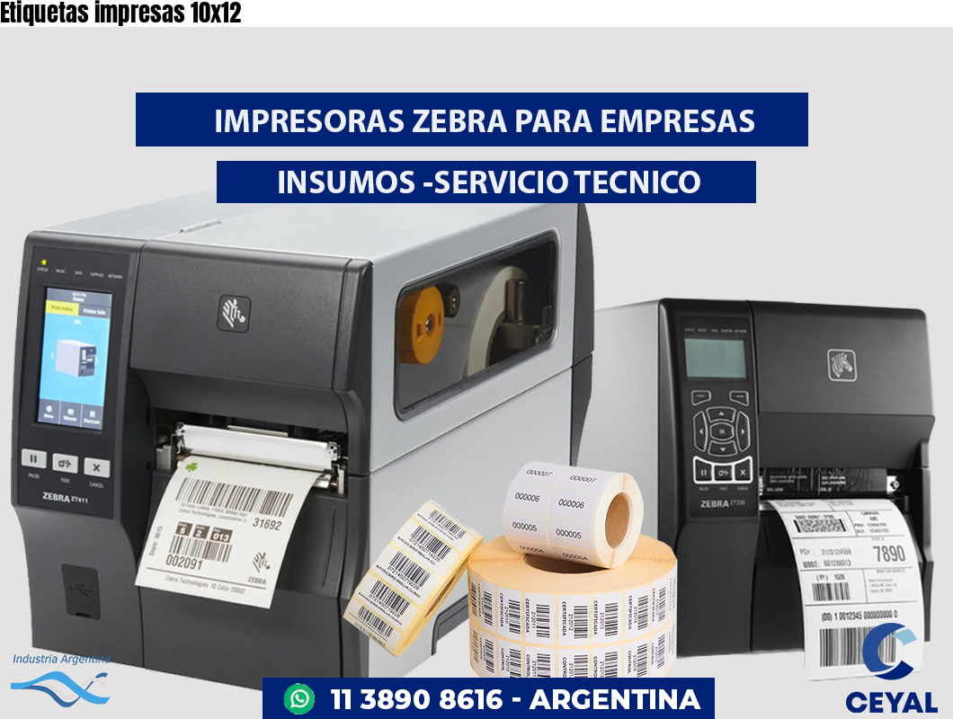 Etiquetas impresas 10x12