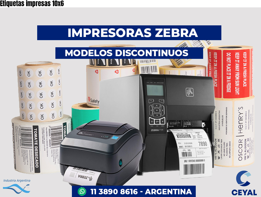 Etiquetas impresas 10x6