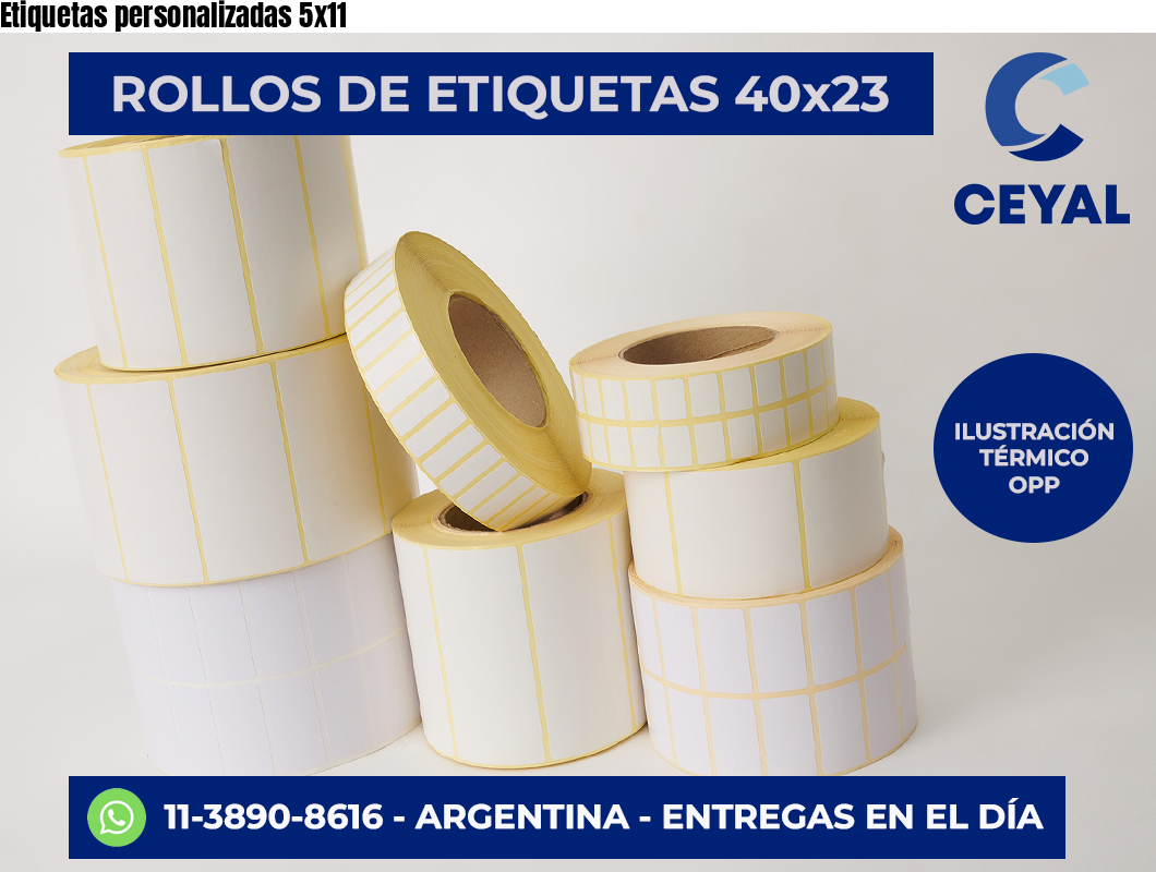 Etiquetas personalizadas 5x11