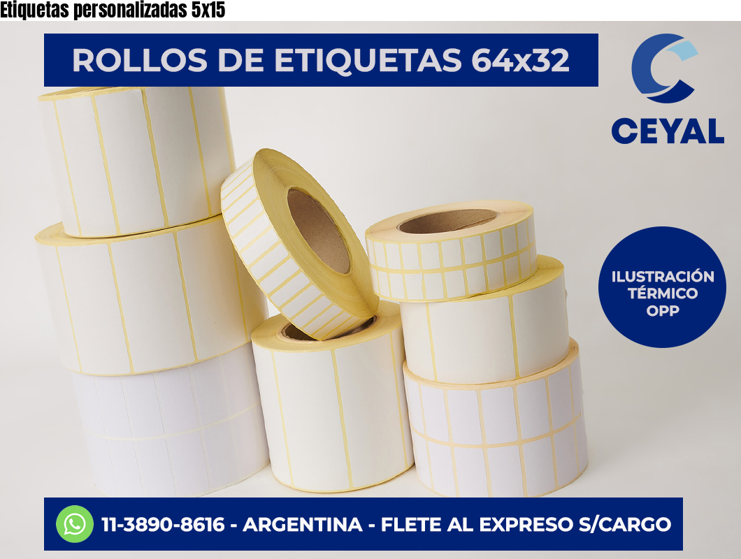 Etiquetas personalizadas 5x15