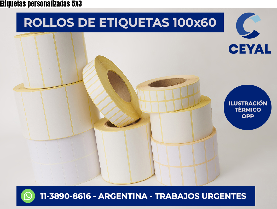 Etiquetas personalizadas 5x3