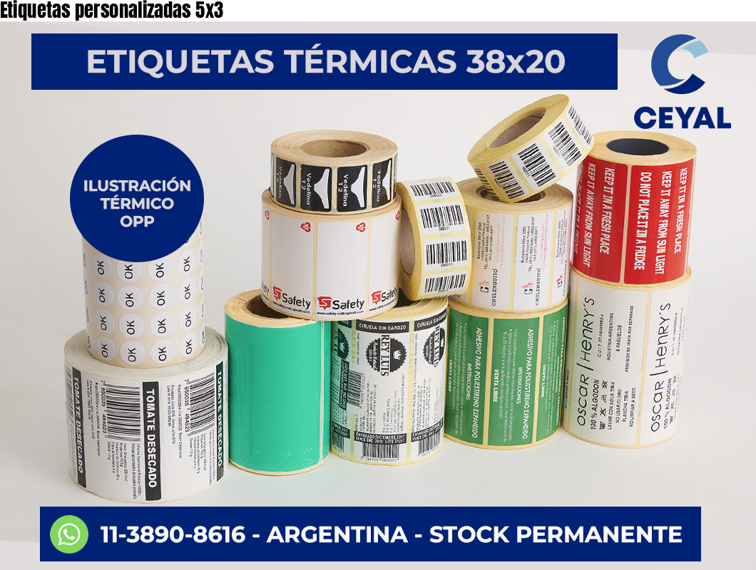 Etiquetas personalizadas 5x3