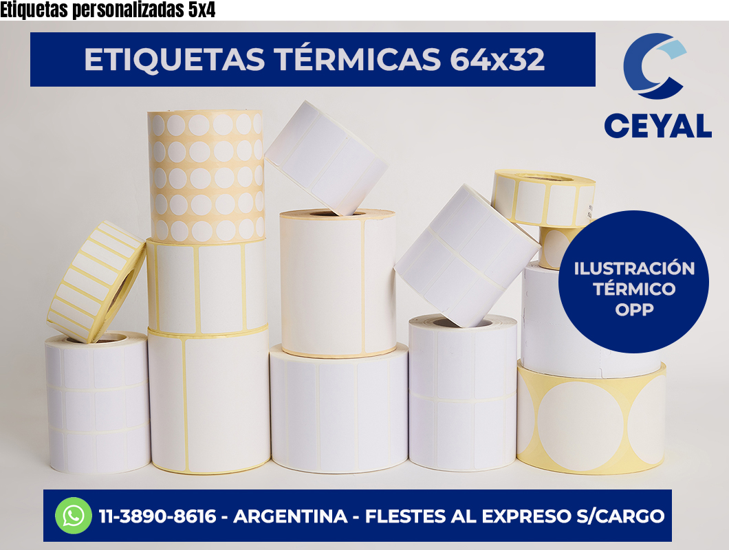 Etiquetas personalizadas 5x4