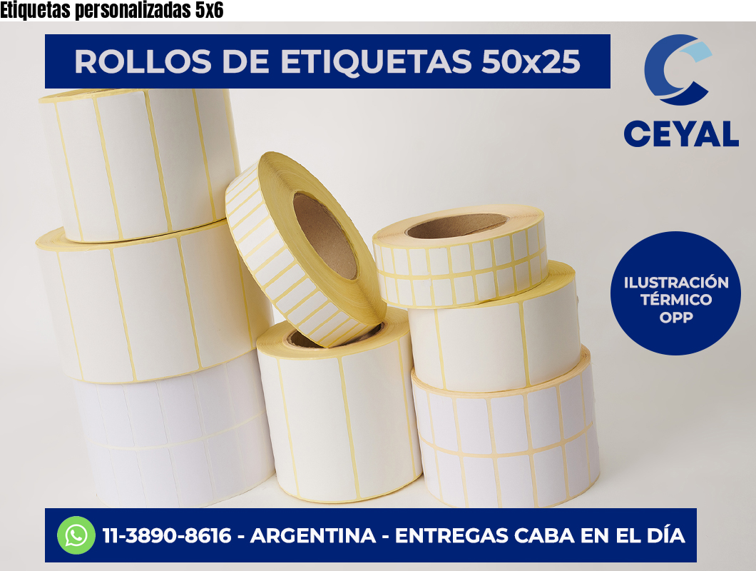 Etiquetas personalizadas 5x6