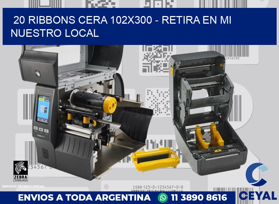 20 Ribbons cera 102x300 - retira en mi nuestro local