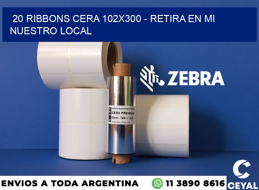 20 Ribbons cera 102x300 - retira en mi nuestro local