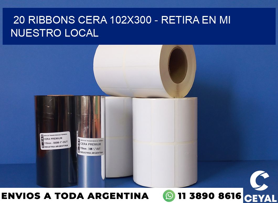 20 Ribbons cera 102x300 - retira en mi nuestro local