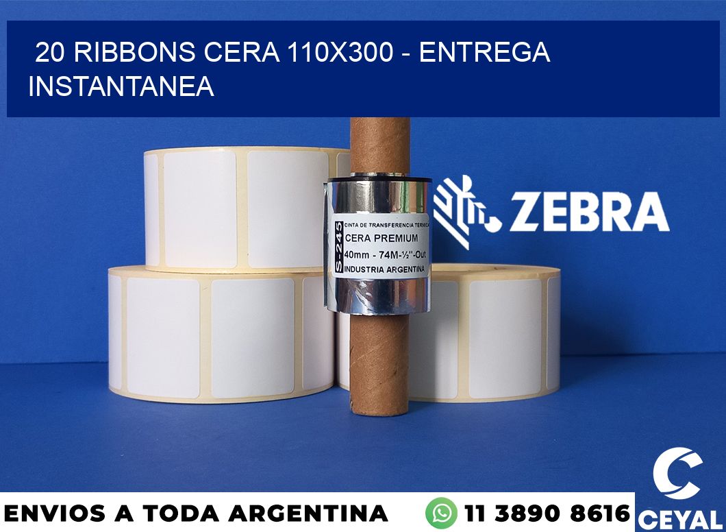 20 Ribbons cera 110x300 - entrega instantanea