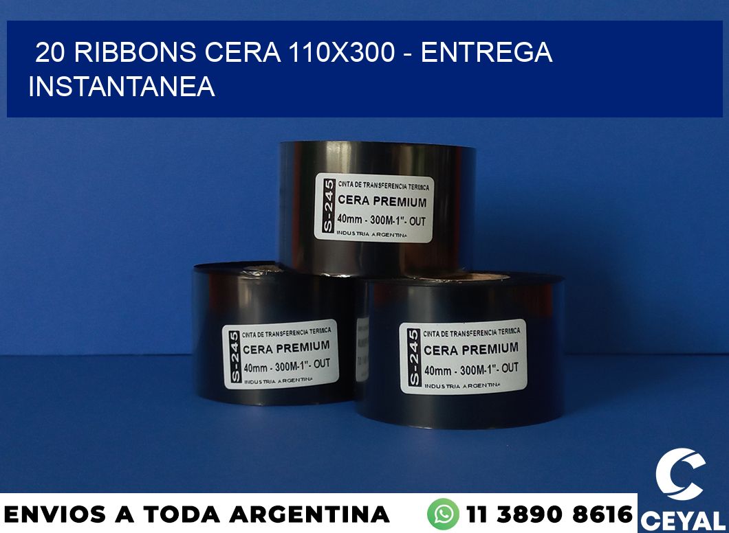 20 Ribbons cera 110×300 – entrega instantanea