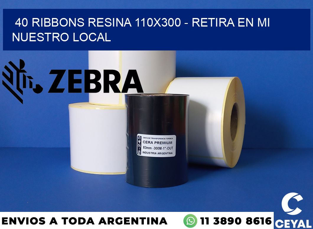 40 Ribbons resina 110x300 - retira en mi nuestro local